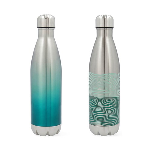 Botella termo inox 0,75L colores azules, 3RE.