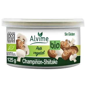 ALVIME Pate vegetal BIO de champiñón y shiitake 125 g.