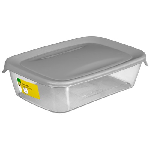 Recipiente rectangular hermético con 1 litro de capacidad, PRODUCTO ECONÓMICO ALCAMPO.