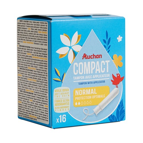 PRODUCTO ALCAMPO Tampones regulares con aplicador compacto 16 uds.