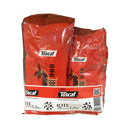 Café en grano natural TOSCAF 1,5 kilo.
