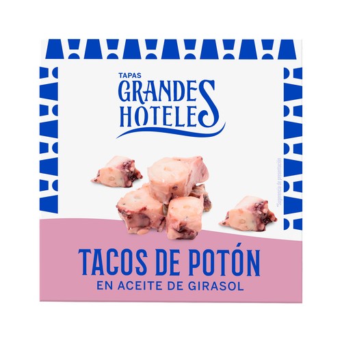 GRANDES HOTELES Tacos de potón en aceite de girasol 72 g.