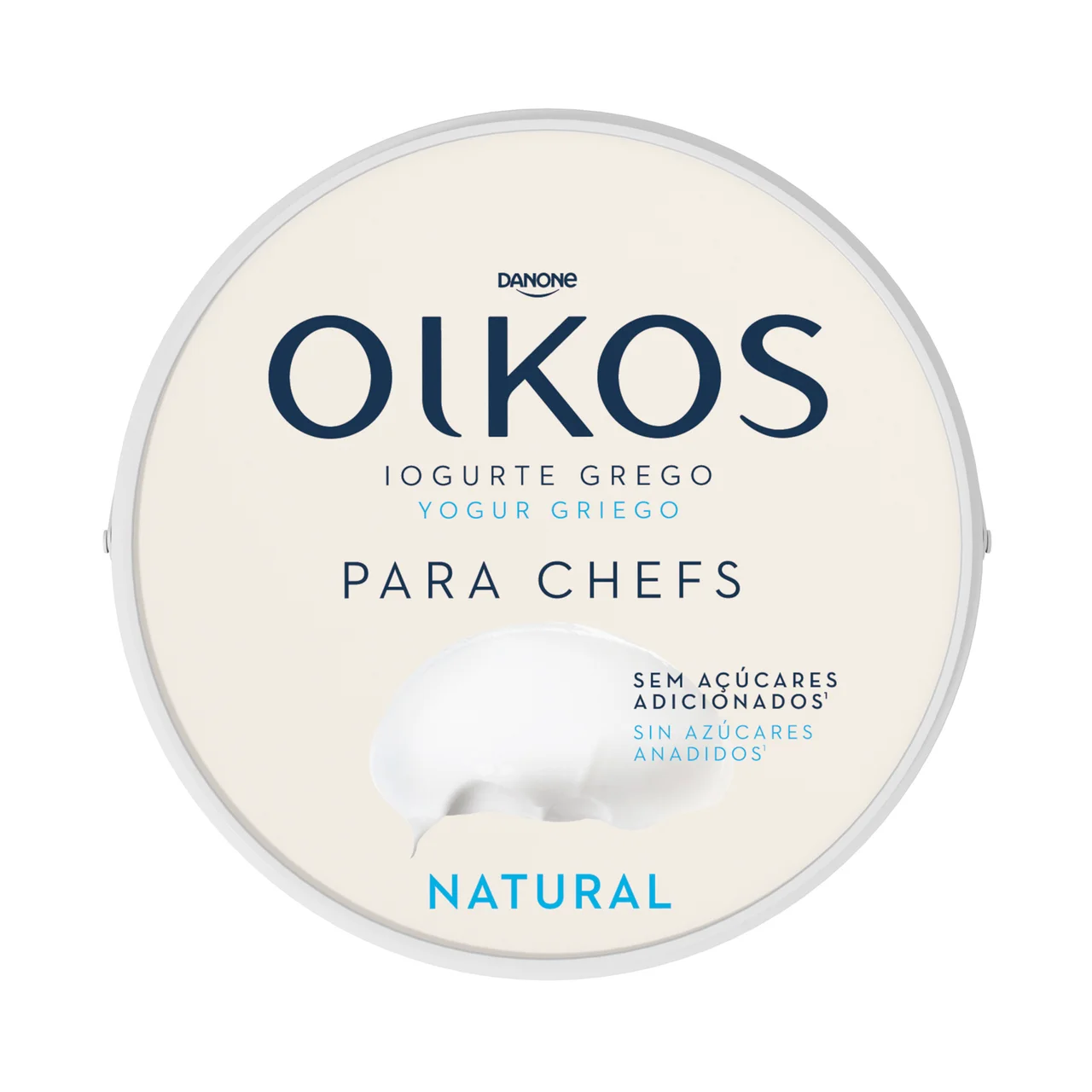 Yogur griego natural sin azúcares añadios, especial para cocinar y mezcla de Danone 900 g.