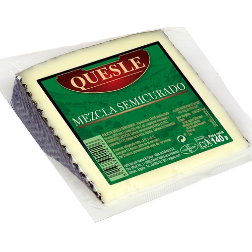 QUESLE Queso mezcla (vaca y oveja) semicurado 140 g.