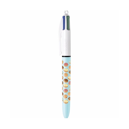 3 bolígrafos BIC de 4 colores cuttie food.
