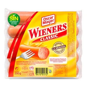 OSCAR MAYER Salchichas de cerdo y pollo, cocidas y con sabor ahumado OSCAR MAYER Wieners 200 g.