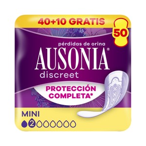 Imagen de AUSONIA Discreet Compresas mini para perdidas de orina 50 uds.