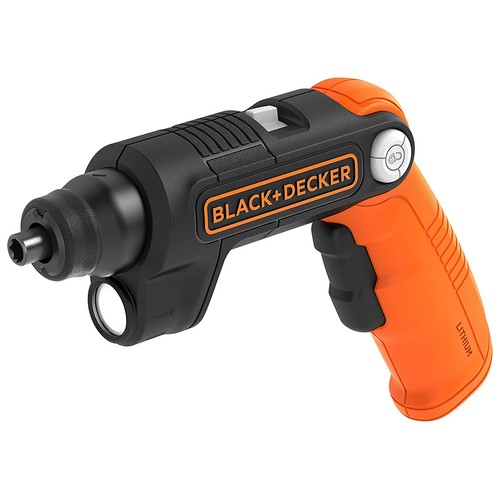 Atornillador eléctrico sin cable, batería litio 3.6V, cabezal pivotante, linterna, BLACK + DECKER BDCSFL20C.