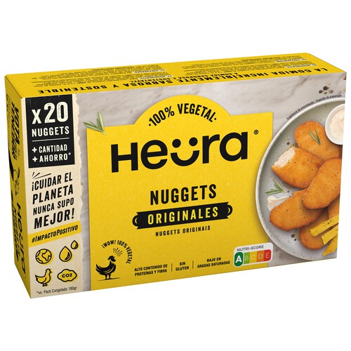 HEÜRA Nuggets vegetales a base de proteína de soja 20 uds.