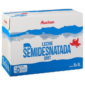 precios Auchan Leche Semidesnatada De Vaca 6 X 1L Producto Alcampo. en Alcampo