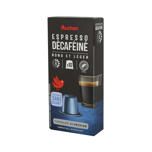 PRODUCTO ALCAMPO Café en cápsulas Espresso descafeinado I6, 10 uds. 