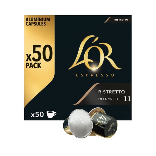 L"OR ESPRESSO Café ristretto intensidad 11 50 uds. 260 g.