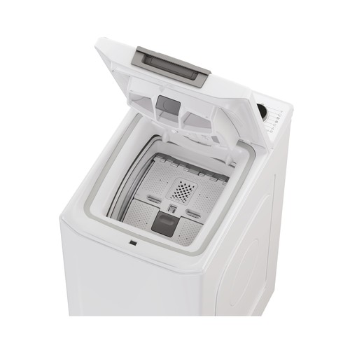 Lavadora HOOVER THO286TM5-S 8KG, color blanco, clasificación energética: A, 1200RPM, H: 86cm, A: 41cm, F: 60cm.
