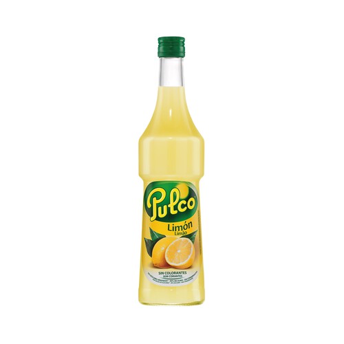 Bebida refrescante de limón PULCO botella de 70 centilitros