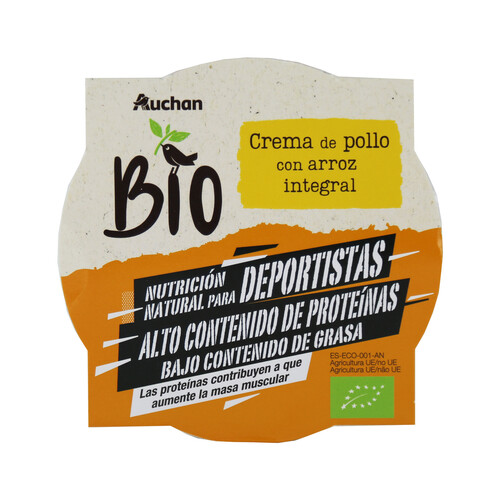 ALCAMPO ECOLÓGICO Crema de pollo con arroz integral ALCAMPO ECOLÓGICO 220 gr.