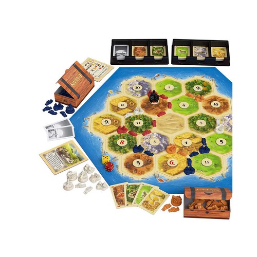 Juego de mesa de estrategia y gestión de recursos Los Colonos de Catán, de 3 a 4 jugadores DEVIR.