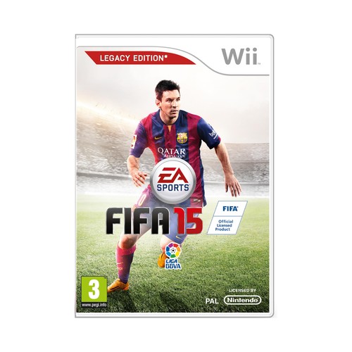 Videojuego FIFA 15 para Wii. Género: deportes. Clasificación por edad PEGI: +3 -años