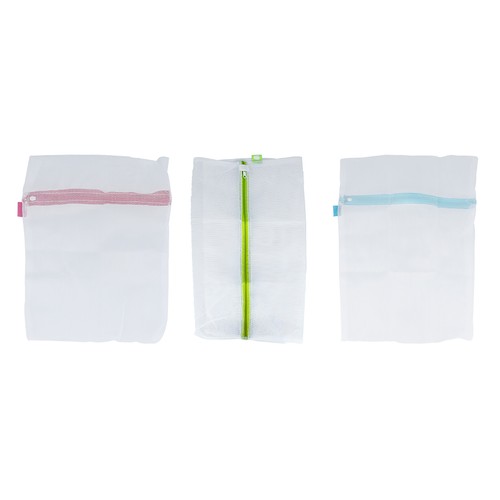 Set de 3 bolsas de lavado con cremalleras de diferentes tamaños, ORDENACIÓN.