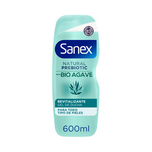 SANEX Gel revitalizante para baño o ducha con prebiótico, para todo tipo de pieles SANEX Natural prebiotic 600 ml.