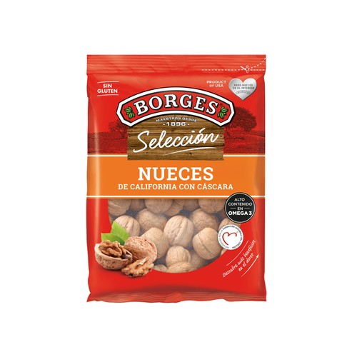 BORGES Nueces de California con cáscara 500 g.