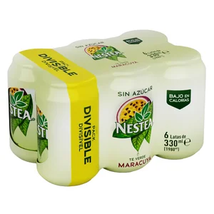 NESTEA Bebida de té zero con sabor a maracuyá pack de 6 uds. 33 cl.