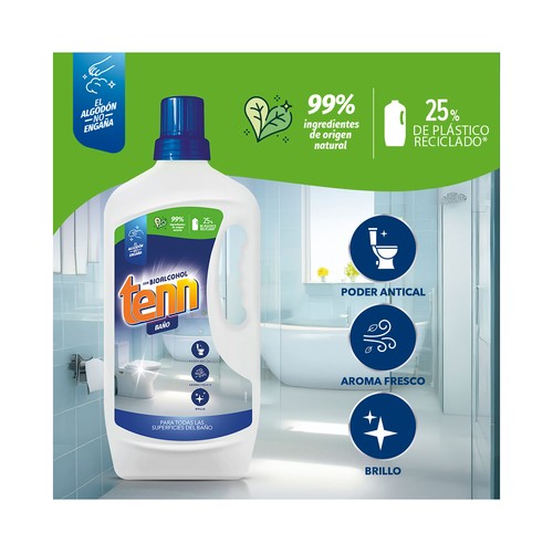TENN Limpiador general de baño con bioalcohol 1300 ml.