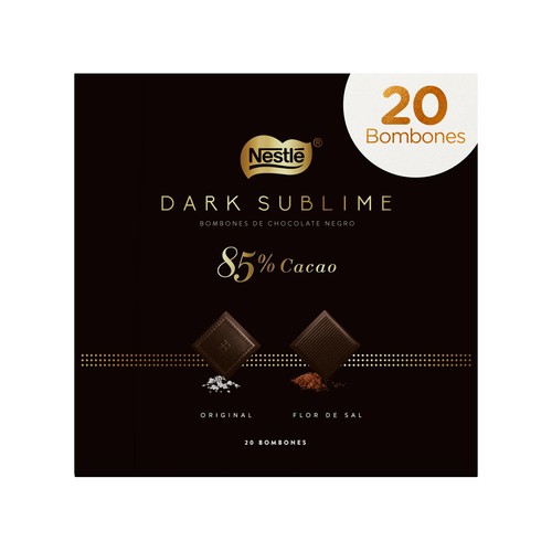 NESTLÉ Dark Bombones de chocolate negro 85% 141 g.