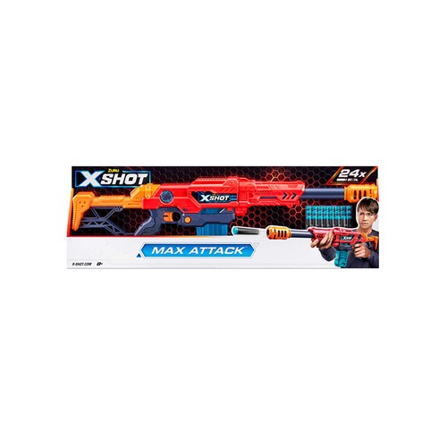 Lanzador con 24 dardos, ZURU X-Shot Max Attack Large.