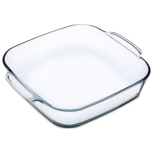 Fuente cuadrada de vidrio borosilicato apta para horno, 25cm., 1,6 litros ACTUEL.