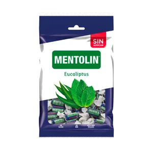 MENTOLÍN Caramelos con sabor a eucalipto sin azúcar con edulcorantes 115 g.