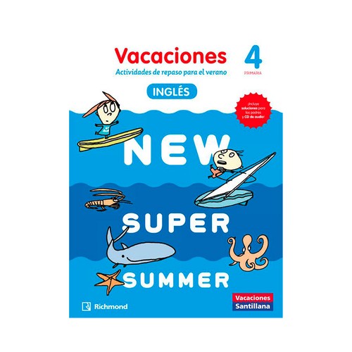 New super summer 4 SB (+CD), cuaderno de actividades. SANTILLANA