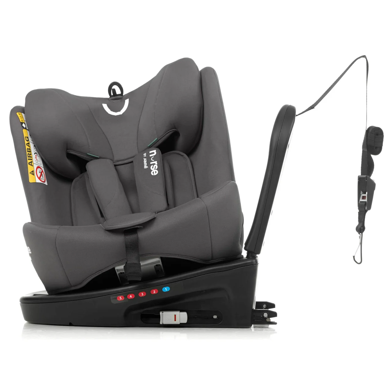 Silla auto NURSE 40-150 JET SIZE ISOFIX, giratoria, evolutiva.