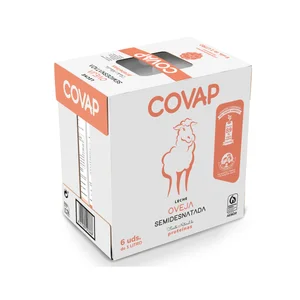 COVAP Leche de oveja semidesnatada, de origen español  6 x 1 l.