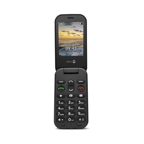 DORO 6040 negro, pantalla grande, cámara, botón SOS con GPS.