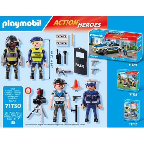 PLAYMOBIL.  Set de figuras de policía