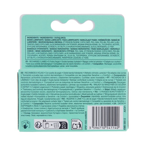 COSMIA Comfort+ Recambio de 5 hojas para maquinilla depilación femenina 3 uds.