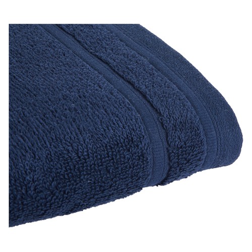 Toalla de tocador 100% algodón color azul oscuro, densidad de 500g/m², ACTUEL.
