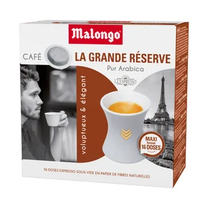MALONGO Café en cápsulas gran reserva espresso Puro Arábica 16 uds.