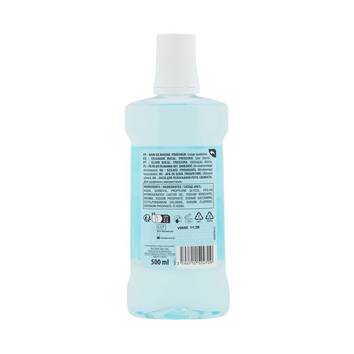 PRODUCTO ALCAMPO Enjuague bucal de uso diario, 0% alcohol y sabor a menta 500 ml.