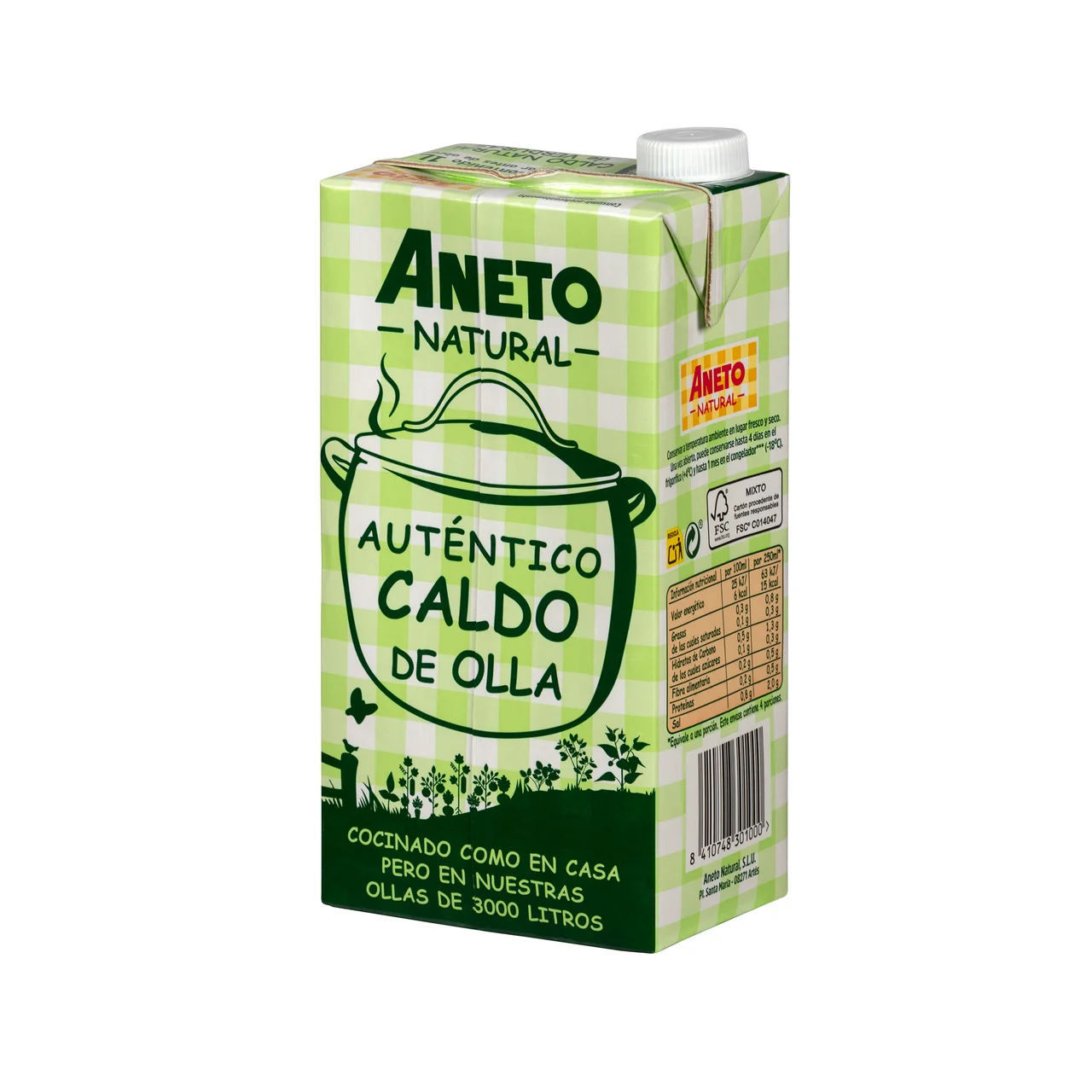 Caldo de verduras y aceite de oliva virgen natural brik de 1 l