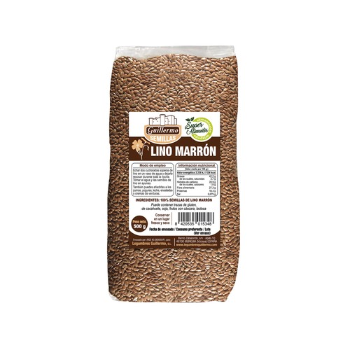 LEGUMBRES GUILLERMO Lino marrón (semillas) 500 g.