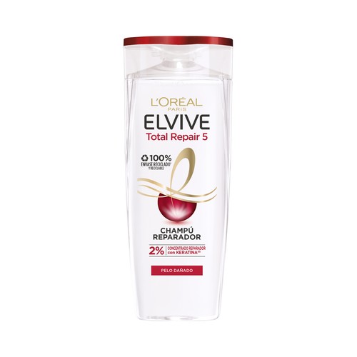 ELVIVE Champú reparador y fortificante para cabellos dañados y desvitalizados ELVIVE Total repair 5 380 ml.