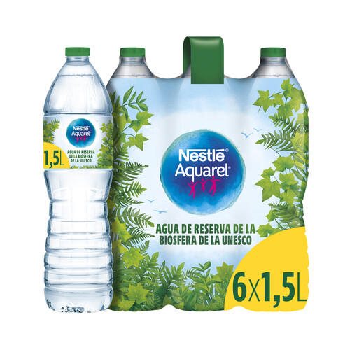AQUAREL Agua mineral pack de 6 uds. x 1,5 l.