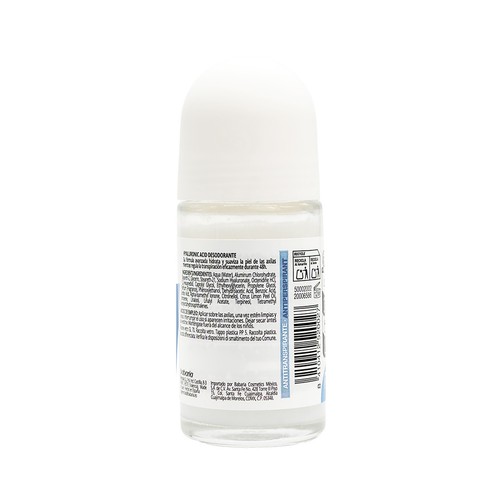 BABARIA Active Desodorante roll on unisex con ácido Hialurónico, antitranspirante 48 horas 50 ml.