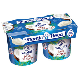 Imagen de MAMIE NOVA Yogur azucarado sabor a nuez de coco le gourmand 2 x 150 g.