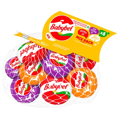 BABYBEL MiniBabybel original, cheddar y emmental 160 g.