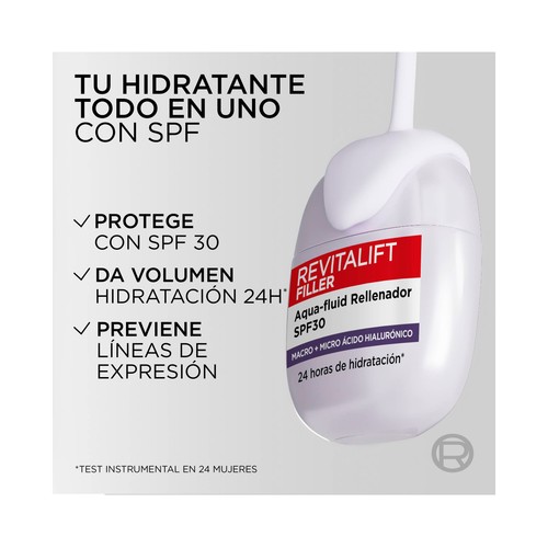 L´ORÉAL PARIS Revitalift filler Crema hidratante y rellenadora con FPS 30 40 ml.