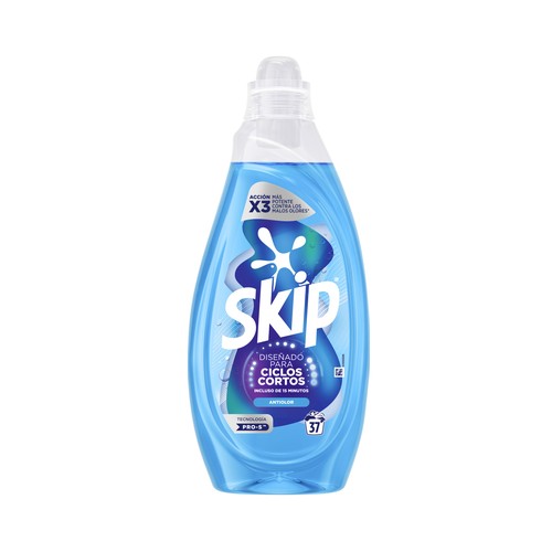 SKIP Detergente líquido ciclos cortos anti olor 37 ds.