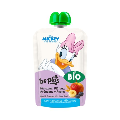 Imagen de Bolsita de avena y frutas (manzana, plátano y arándanos) ecológica BE PLUS Bio 100 g.