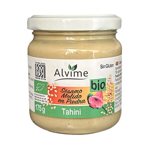 Imagen de ALVIME Tahini ecológico (crema de semillas de sésamo molido en piedra) 175 g.